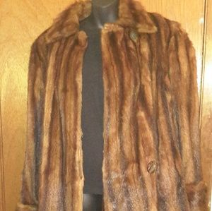 Luxurious pre-owned sheared beaver swing coat